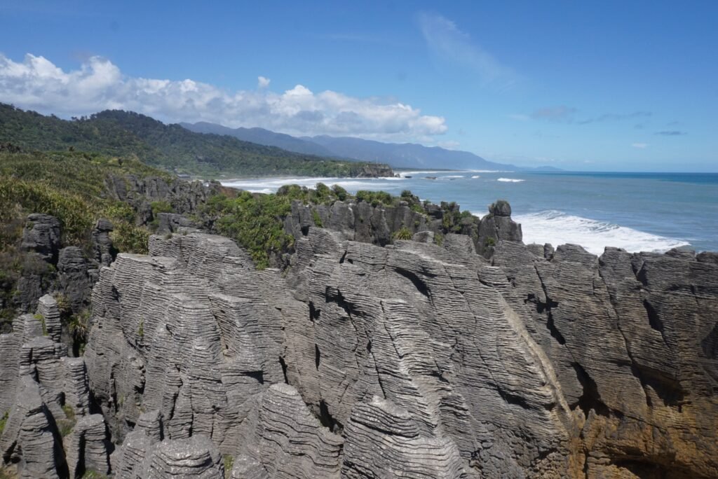 Photo montrant les Pancake Rocks à Punakaiki